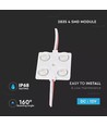 1,44W Vandtæt blå LED modul - 12V DC, IP68, Perfekt til skilte og specialløsninger