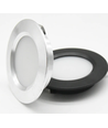 2,7W Ø6,8cm Reco68 møbelspot indbygning RA92 - 12V DC, Hul: Ø5,5 cm, Mål: Ø6,8 cm, børstet stål