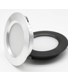 2,7W Ø6,8cm Reco68 møbelspot indbygning RA92 - 12V DC, Hul: Ø5,5 cm, Mål: Ø6,8 cm, Sort