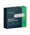 V-Tac 3W LED indbygningspanel - Hul: 8cm x 8cm, Mål: 9cm x 9cm, 230V