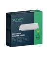 V-Tac 6W LED indbygningspanel - Hul: 11cm x11cm, Mål: 12cm x 12cm, 230V