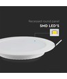 V-Tac 24W LED indbygningspanel - Hul: Ø28 cm, Mål: Ø29,6 cm, 230V