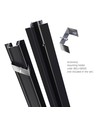 1m 3-faset strømskinne - Sort, 100cm, IP20, til skinnespot
