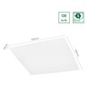 60x60 PHILIPS driver LED panel, 40W - 138lm/W, IP20, 5 års garanti, hvid kant