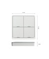 RGB+CCT+DIMM fjernbetjening - Bluetooth, IP20, til CR2430 batteri, 8,1x8,1 cm