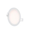 6W Algine 2-i-1 indbygnings/påbygningspanel - 125lm/W, Ø11,5cm, 3000K, hvid kant, rund