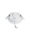 6W Algine 2-i-1 indbygnings/påbygningspanel - 125lm/W, Ø11,5cm, 3000K, hvid kant, rund