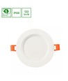 12W Ø14cm Dure 3 Max indbygningspanel - 133lm/W, IP44, 4000K, hvid kant, Hul: Ø11cm, 5 års garanti