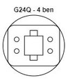 Outlet: G24Q 5W LED pære - 120°, matteret