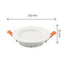 Dure 3 Max Downlight 28W - Varm Hvid, 230V, 110°, IP44, IK06, Ø230x30, Hvid, Rund