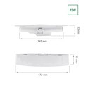 ALGINE 2-i-1 Downlight 12W 1160lm - Varm Hvid, 230V, IP20, Rund