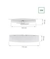 12W Ø17cm 2-i-1 indbygningspanel / påbygningspanel - 125lm/W, 3000K, rund, hvid kant