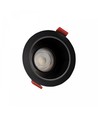 GU10 indbygningsspot med sort reflektor - Sort, aluminium, vipbar, Hul: Ø7,5 cm, Mål: Ø8,5 cm, IP20 indendørs