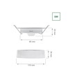6W Ø11,5cm 2-i-1 indbygnings- og påbygningspanel - 750lm, 4000K, hvid kant, rund design