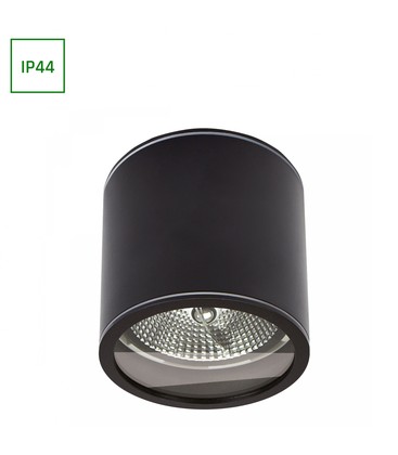 CHLOE AR111 GU10 - IP44, 118x114, rund, sort (LED Armatur/lampe uden lyskilde)