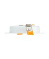 8W Ø11,8cm Indbygningsspot - IP54 stænktæt, Hul: Ø9,2 cm, Mål: Ø11,8 cm, 3,1 cm høj, rund, hvid kant