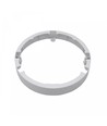 Hvid påbygningsramme til LED panel - Ø22cm, højde 3,6cm, aluminium/plastik