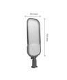 200W skumrings LED gadelampe - Skumringssensor, Ø60 mm, grå, IP65, IK09, 230V