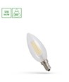 E14 5,5W LED kertepære - Filament, klart glas, 700lm, 2700K, C35