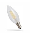 E14 5,5W LED kertepære - Filament, klart glas, 700lm, 2700K, C35