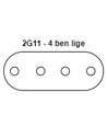 Outlet: 54cm / 25W 2G11-SMART54 HF LED rør, 2G11 - Direkte montering
