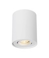 GU10 loftlampe spot - Påmonteret, rund, hvid, kipbar, IP20, uden lyskilde