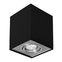 Chloe GU10 - IP20, firkantet, sort/sølv, justerbar, spot ''LED Armatur/lampe uden lyskilde''
