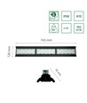 Halls Line 150W - Neutral hvid 230V, 75x140° IP66 IK10, 745x126x95mm, sort, 0-10V.