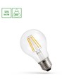 E27 8,5W LED pære - A60, filament, klart glas, 1100lm, varm hvid