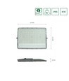 150W LED projektør - IP65, kold hvid, udendørs