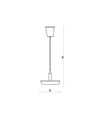 24W LED loftlampe med rød ledning - 2000lm, 3000K, varm hvid
