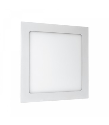 Algine Eco LED 12W 230V - firkantet, IP20, kold hvid, loftpanel, hvid ramme