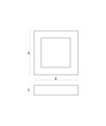 6W 12x12cm LED påbygningspanel - 3000K (Varm hvid)