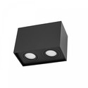 CHLOE DUO 2xGU10 - IP20, rektangulær, sort, justerbar, spot, uden lyskilde