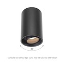 CHLOE Spot GU10 - Overflade, IP20, Rund, Sort, Justerbar (LED Armatur/lampe uden lyskilde)