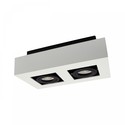 Mirora LED Armatur GU10 x2 Overflade GU10 - 250V, IP20, 255x145x85mm, hvid, sort, rektangulær, justerbar, spot.