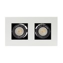 Mirora LED Armatur GU10 x2 Overflade GU10 - 250V, IP20, 255x145x85mm, hvid, sort, rektangulær, justerbar, spot.