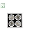 MODERN-DAY Downlight - 4x1LED, COB, Citizen, 40°, 230V, 4x27W, IP20, Varm hvid, Firkantet