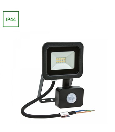 Noctis Lux 2 10W - 230V, IP44, Varm Hvid, Sort, Med Sensor