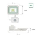 Noctis Lux 2 230V - 10W IP44, Hvid, Med sensor