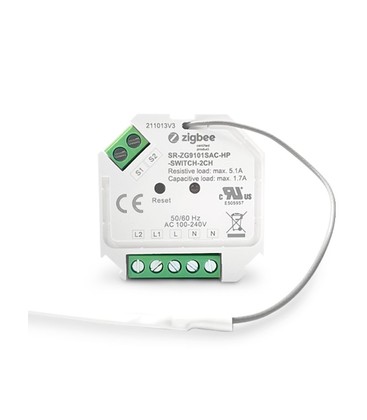 Mini ZigBee Dobbeltafbryder - 2 x 390W