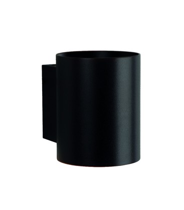 LED sort rund væglampe - G9 fatning, IP20 indendørs, 230V, uden lyskilde