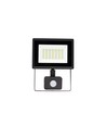 30W LED projektør med sensor - 6000K (Kold hvid), sort
