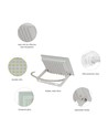 30W LED projektør - 2900lm, IP65, hvidt hus, kold hvid