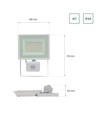 50W Noctis Lux 3 LED projektør med sensor - 4000K, IP44, hvid, udendørs