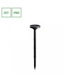 1W Solara Plato solcelle havelampe, CCT - IP65, sort, inkl. spyd, 3000K/4000K/6000K, 3.2V