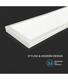 V-Tac 120x30 LED panel - 40W, 4400lm, indbygget i hvid ramme