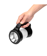 LED 3-i-1 Campinglampe/ overlevelseslampe - Drejedæmpning, 22 SMD, Sort - Bruger 3x AA-batterier