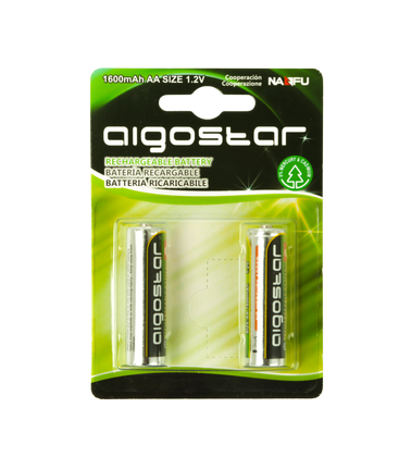 2 stk. Genopladeligt AA Batteri - 1600mAh, 1.2V