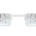 Limea H LED dobbeltarmatur - Inkl. 2x 18,5W 120cm T8 LED rør, IP65 vandtæt, gennemfortrådet